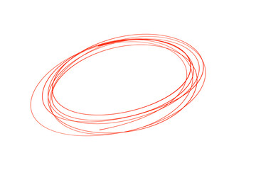 Poster - Dynamic red scribbled circle, a burst of creative energy in motion, available on transparent background