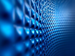 Poster - Abstract blue geometric pattern perspective