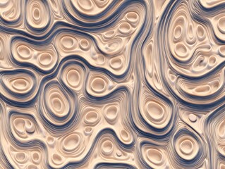 Poster - Topographic layers fluid structure abstract design