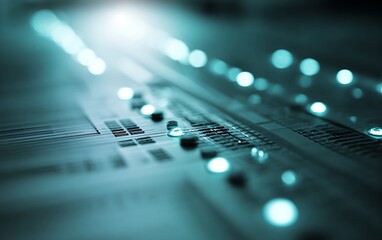 Poster - Circuit board digital bokeh dreamscape abstract