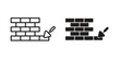 © Franklin - Brickwork icon set, line and black glyph style for food app website.