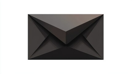 Poster - Geometric black envelope illustration.