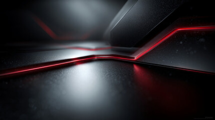 Poster - Abstract black futuristic advanced technology background