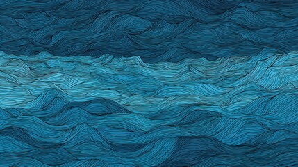 Poster - Detailed illustration of ocean waves.