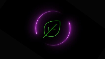 Poster - circle recycle arrow loading animation. Recycling, reprocessing. Ecofriendly garbage bins animated user interface element on dark background.
