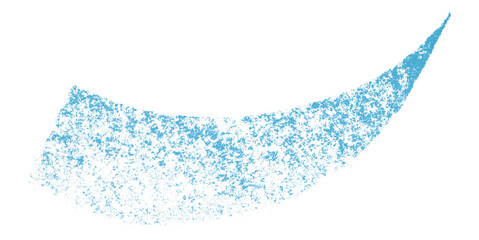 Light blue crayon brush stroke isolated on transparent background