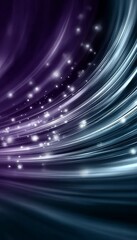Poster - Futuristic Motion Blur of Purple Energy and Light Speed Flowing with Glitter and Gradient Effects