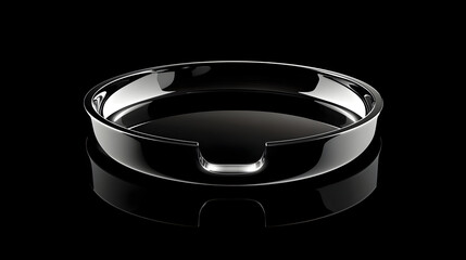 Wall Mural - Clear circular dish with a recessed center