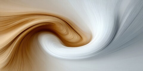 Poster - Abstract Swirls of Light and Texture in Golden Brown and Shimmering White Tones for Modern Design