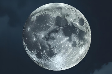Wall Mural - Full Moon in a Cloudy Night Sky