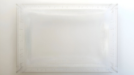 Clear rectangular container with ruled lines.  Inside, a blank, empty space