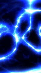 Poster - Glowing blue plasma-like energy patterns with soft gradients on a dark background, evoking a sci-fi aesthetic