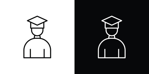 Canvas Print - student icon vector illustration - high quality black style vector icons