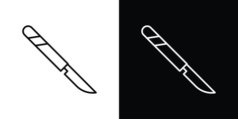Canvas Print - scalpel icon vector illustration - high quality black style vector icons