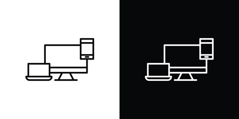Canvas Print - responsive icon vector illustration - high quality black style vector icons