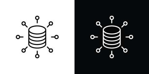 Wall Mural - Data aggregation icon vector illustration - high quality black style vector icons