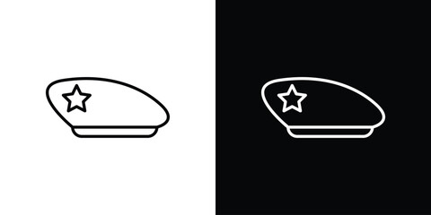 Wall Mural - beret icon vector illustration - high quality black style vector icons