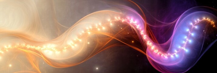 Poster - A Stunning Cosmic Dreamscape Filled with Colorful Swirling Filaments and Magical Light Patterns