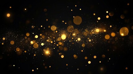 Poster - Golden Glares and Enchanting Dreamy Circles Create a Captivating Abstract Celestial Scene