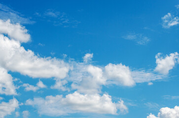 Wall Mural - blue sky background with white clouds