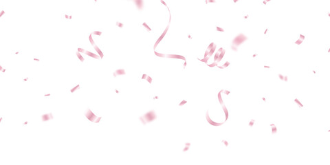 Wall Mural - luxury pink confetti background, zigzag down for celebration. vector illustration of festive decorat