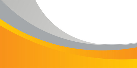 Poster - Yellow and gray abstract wave background for corporate banner, business presentation, poster, journal cover.