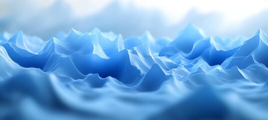 Poster - Elegant Minimalist Pale Blue Gradient Background with Gentle Wave Texture for Stylish Designs
