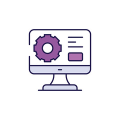 Software icon design with white background stock illustration
