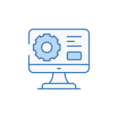 Software icon design with white background stock illustration