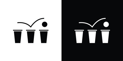 Canvas Print - beer pong icon, vector flat icon. flat illustration.