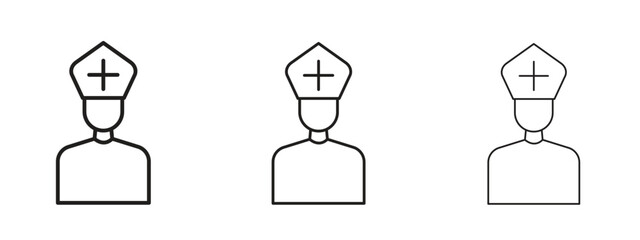 Canvas Print - pope icon. simple element illustration. can be used for web and mobile.