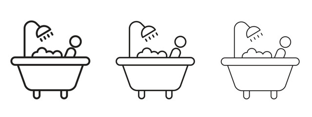 Wall Mural - person bathing icon. simple element illustration. can be used for web and mobile.