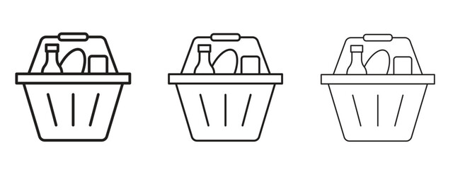 Canvas Print - grocery basket icon. simple element illustration. can be used for web and mobile.
