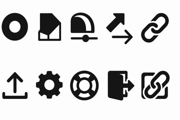 Poster - Technology and web solid icon set. app, internet, device icons solid collection