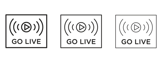 Wall Mural - go live icon. simple element illustration. can be used for web and mobile.