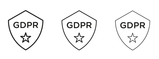 Wall Mural - gdpr icon. simple element illustration. can be used for web and mobile.