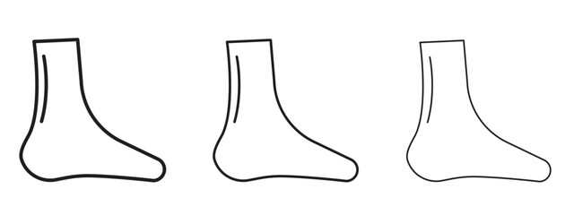 Canvas Print - foot side view icon. simple element illustration. can be used for web and mobile.