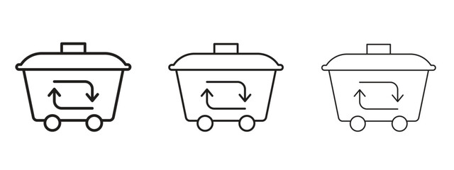 Wall Mural - dumpster icon. simple element illustration. can be used for web and mobile.