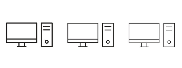 Wall Mural - desktop computer icon. simple element illustration. can be used for web and mobile.