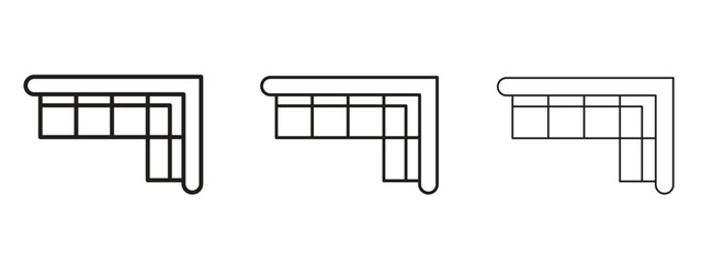 Canvas Print - corner sofa icon. simple element illustration. can be used for web and mobile.