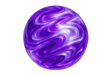 Poster - Abstract purple and white swirling sphere with a transparent background, perfect for digital art projects