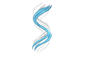 Poster - Two glowing blue lines are creating a stylish s shape against a transparent background, perfect for digital art and design projects