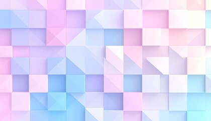 Poster - Abstract 3d pastel colors background