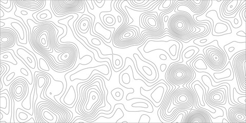 Poster - Abstract background with topographic map white background. The stylized height of the topographic map contour in black lines. gradient multicolor wave curve lines banner background design.