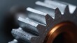 © Chandlerlikes - Macro shot of steel gear teeth fitting perfectly into complex mechanical system