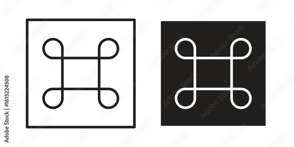 Command icon vector in simple flat design, outline. Stock Vector ...
