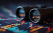 © Iryna - Analysis of stock market trends through binoculars at night for detailed observation of financial data