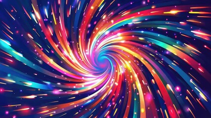 Wall Mural - a vibrant and mesmerizing display of light and stars against a dark backdrop
