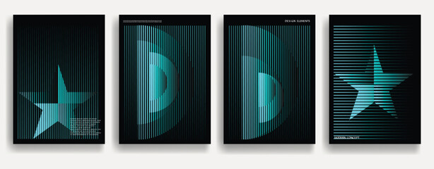 Poster - Modern posters . Vector design composition with colorful various geometric shapes . Abstract contemporary art . Vector art ideal for media, ads, covers, brochures, banners.
