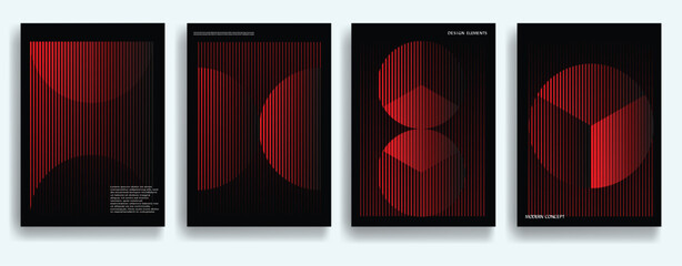 Poster - Modern posters . Vector design composition with colorful various geometric shapes . Abstract contemporary art . Vector art ideal for media, ads, covers, brochures, banners.
